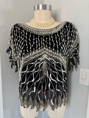 100% Silk Bedazzled Top